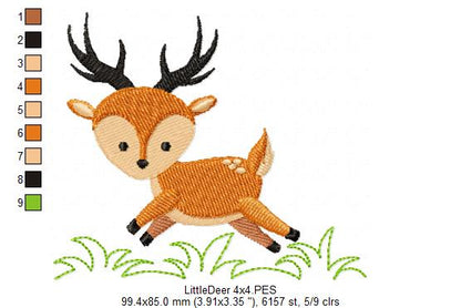 Little Deer - Fill Stitch - Machine Embroidery Design