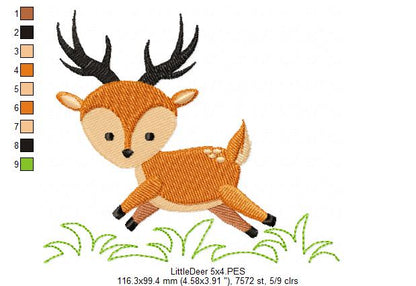 Little Deer - Fill Stitch - Machine Embroidery Design