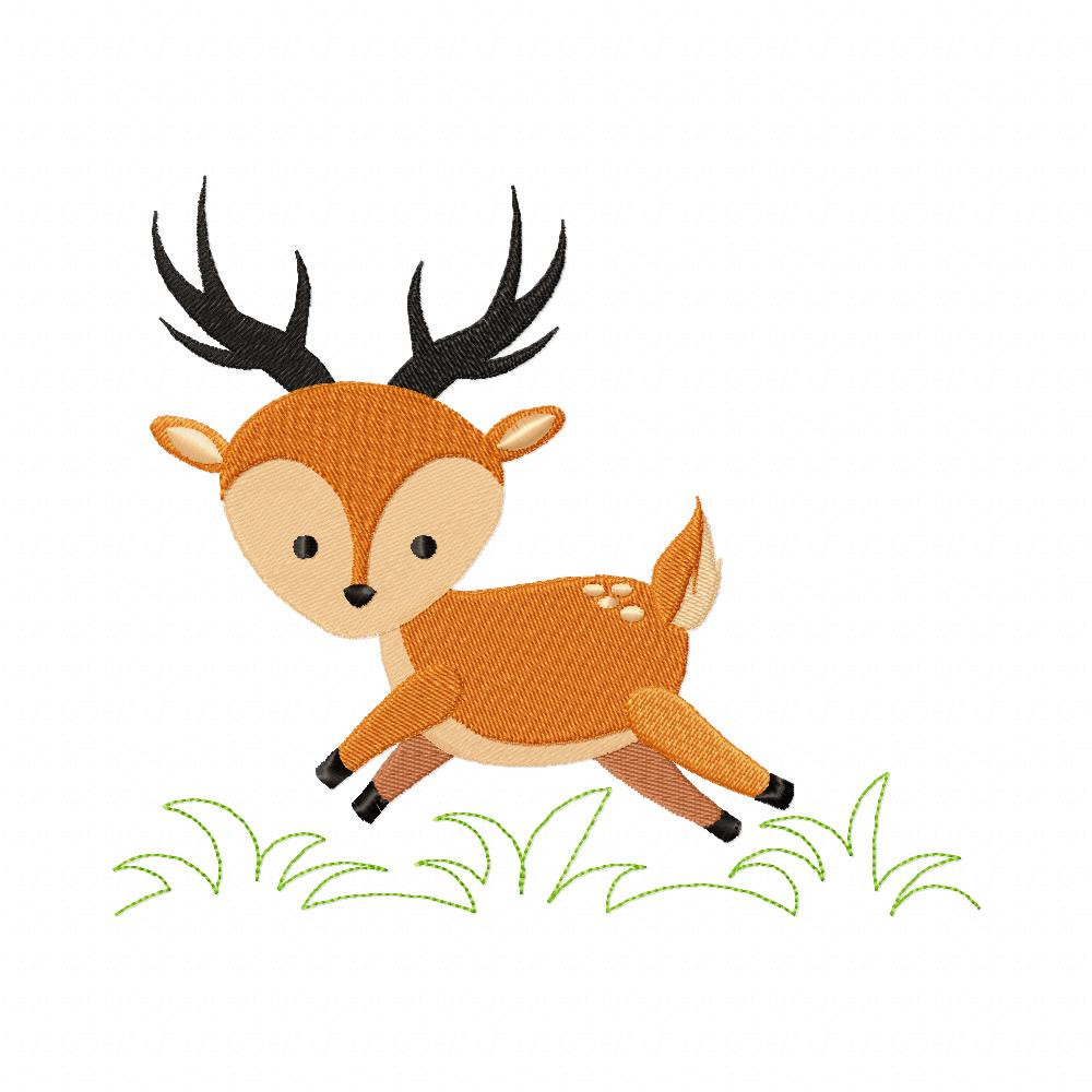 Little Deer - Fill Stitch - Machine Embroidery Design