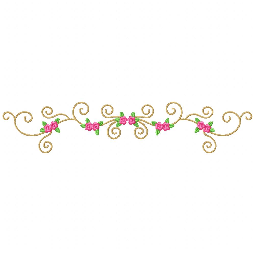 Little Flowers Branch - Fill Stitch - Machine Embroidery Design