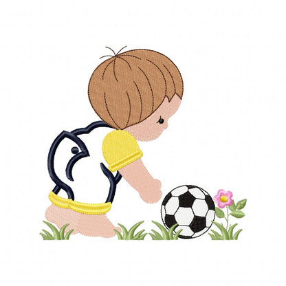 Little Sports Boy Collection - Applique - Machine Embroidery Design