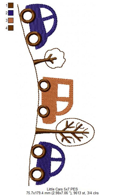 Little Road Trip - Fill Stitch - Machine Embroidery Design