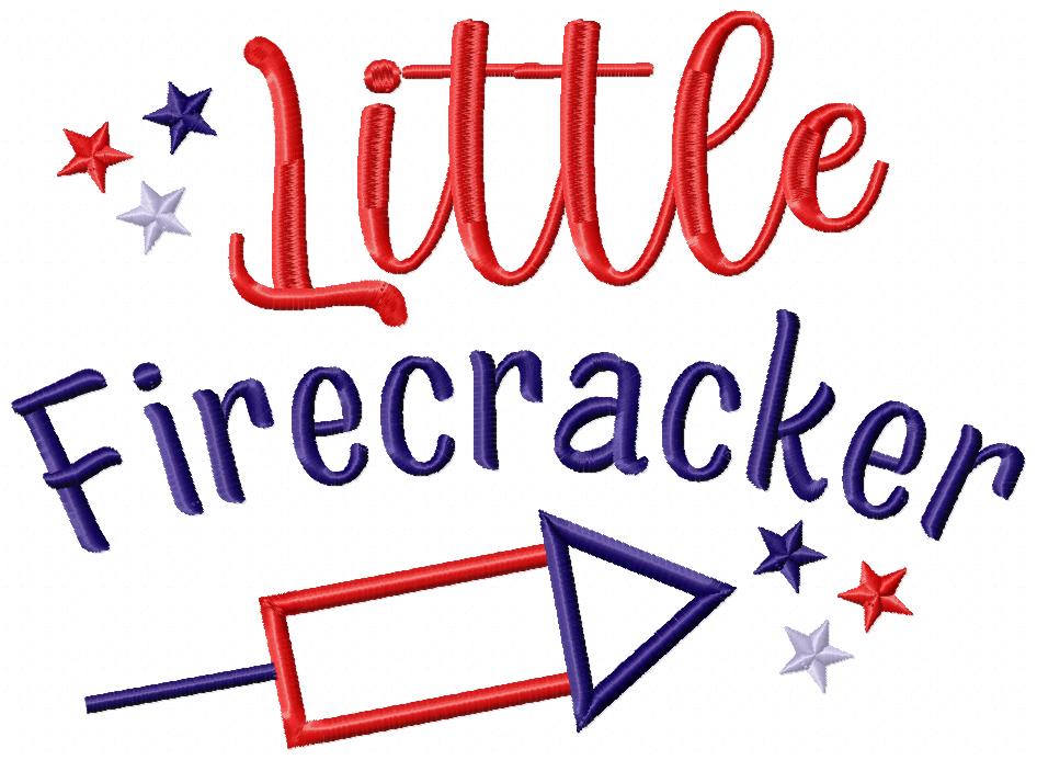 ⭐ Little Firecracker Fun – Applique – Machine Embroidery Design