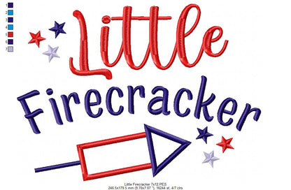 ⭐ Little Firecracker Fun – Applique – Machine Embroidery Design