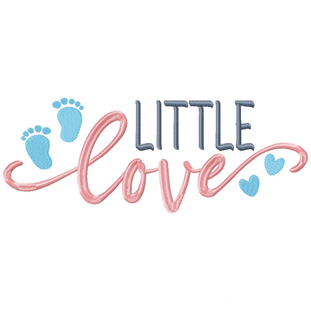 Newborn Little Love - Fill Stitch - Machine Embroidery Design