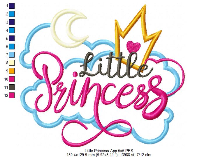 Little Princess - Applique - Machine Embroidery Design