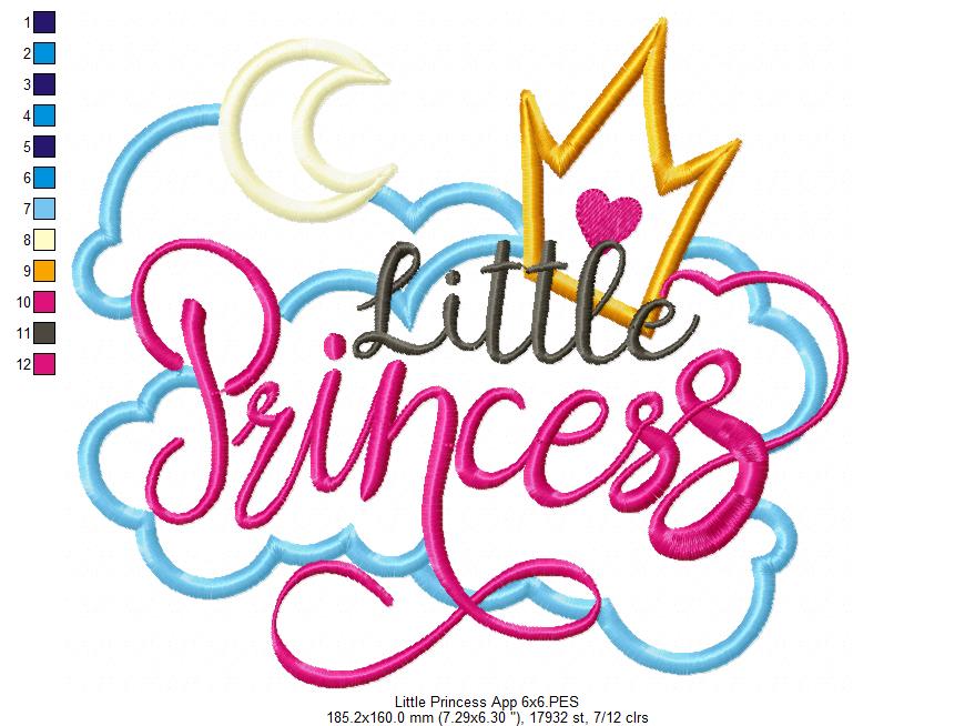 Little Princess - Applique - Machine Embroidery Design
