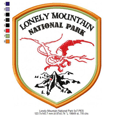 Lonely Mountain National Park - Applique