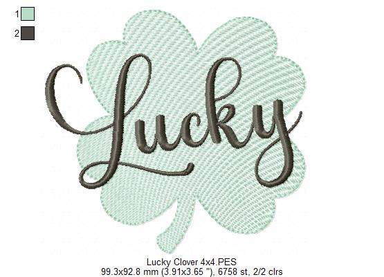 St Patrick's Lucky Clover - Rippled Stitch - Machine Embroidery Design