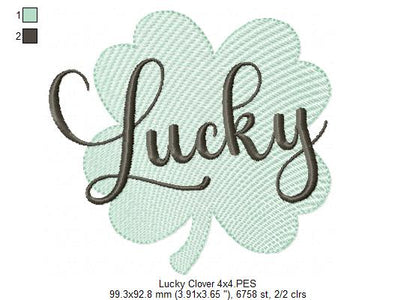 St Patrick's Lucky Clover - Rippled Stitch - Machine Embroidery Design