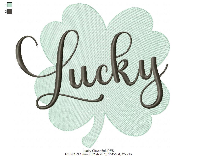St Patrick's Lucky Clover - Rippled Stitch - Machine Embroidery Design