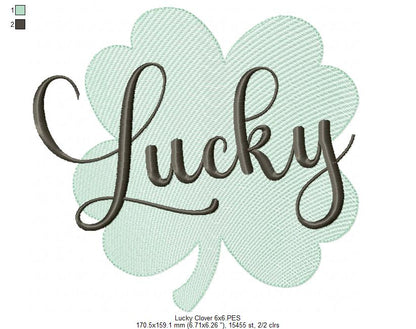 St Patrick's Lucky Clover - Rippled Stitch - Machine Embroidery Design