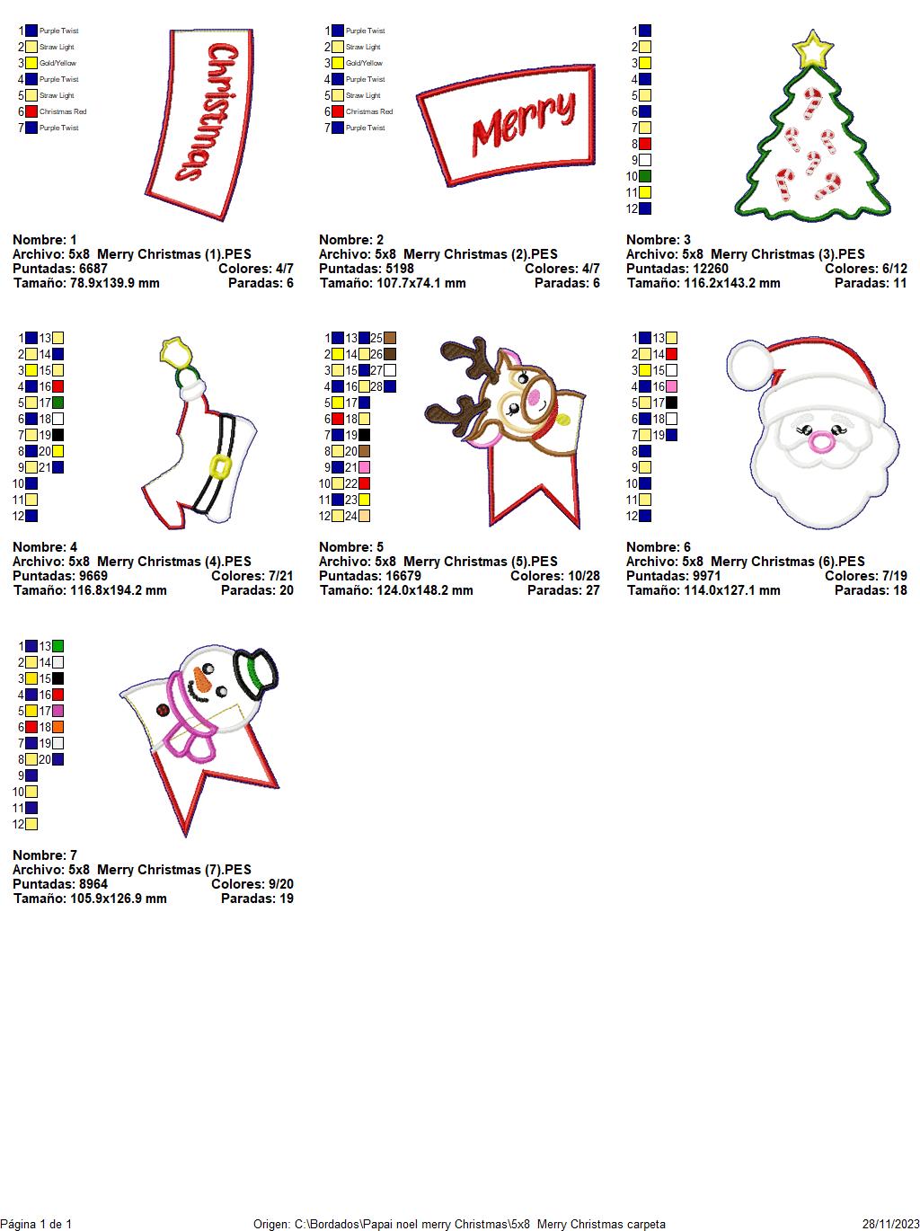 Santa Claus Merry Christmas - ITH Project - Machine Embroidery Design