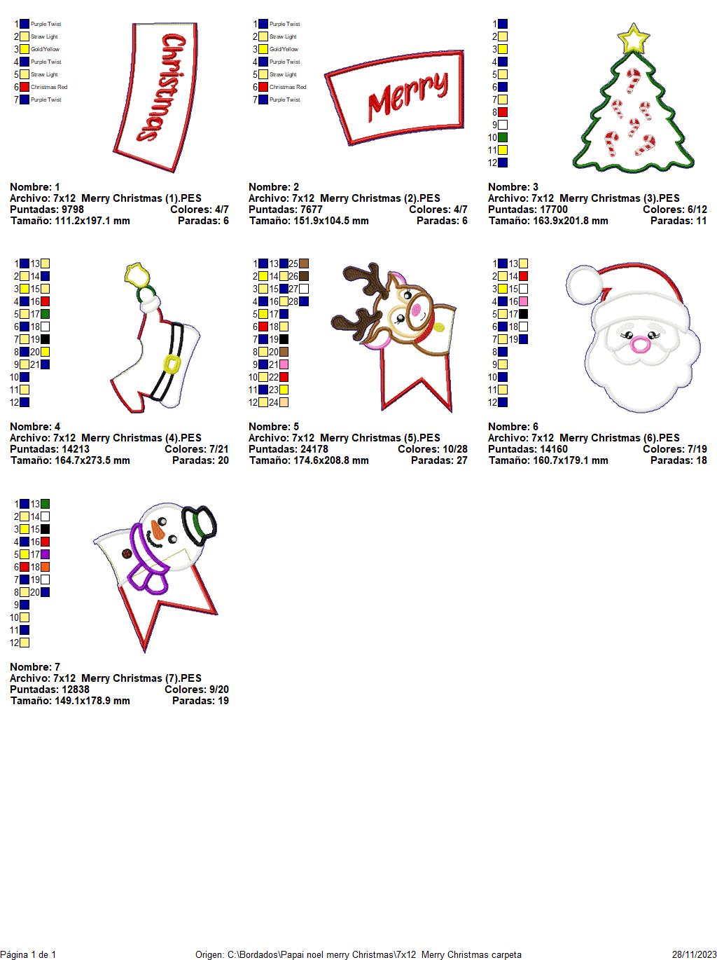 Santa Claus Merry Christmas - ITH Project - Machine Embroidery Design