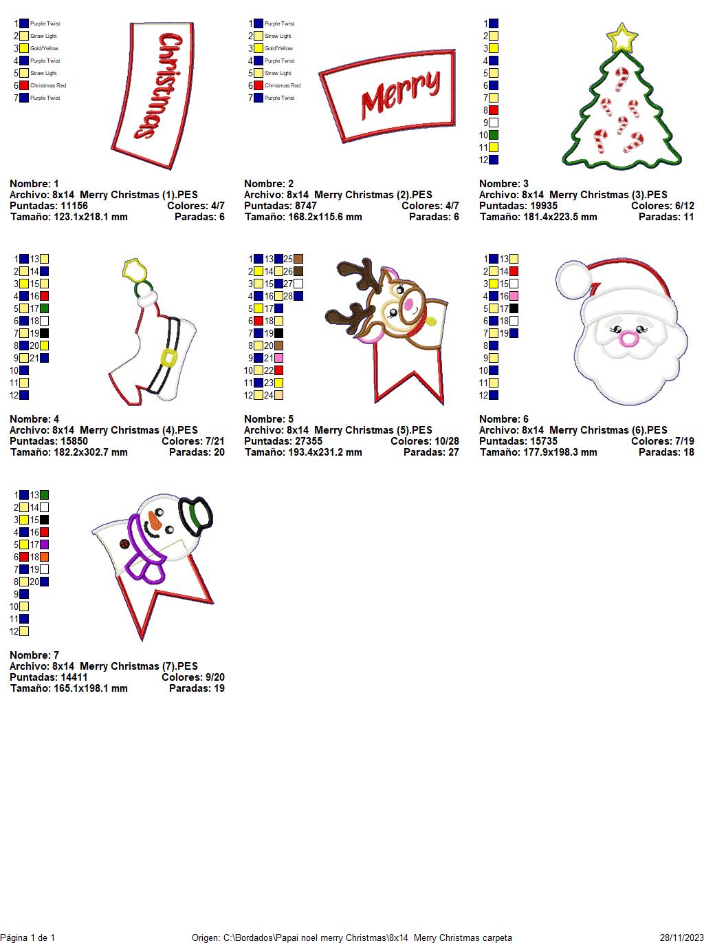 Santa Claus Merry Christmas - ITH Project - Machine Embroidery Design