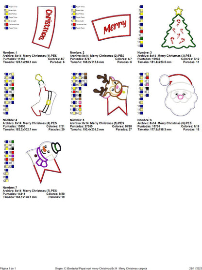 Santa Claus Merry Christmas - ITH Project - Machine Embroidery Design