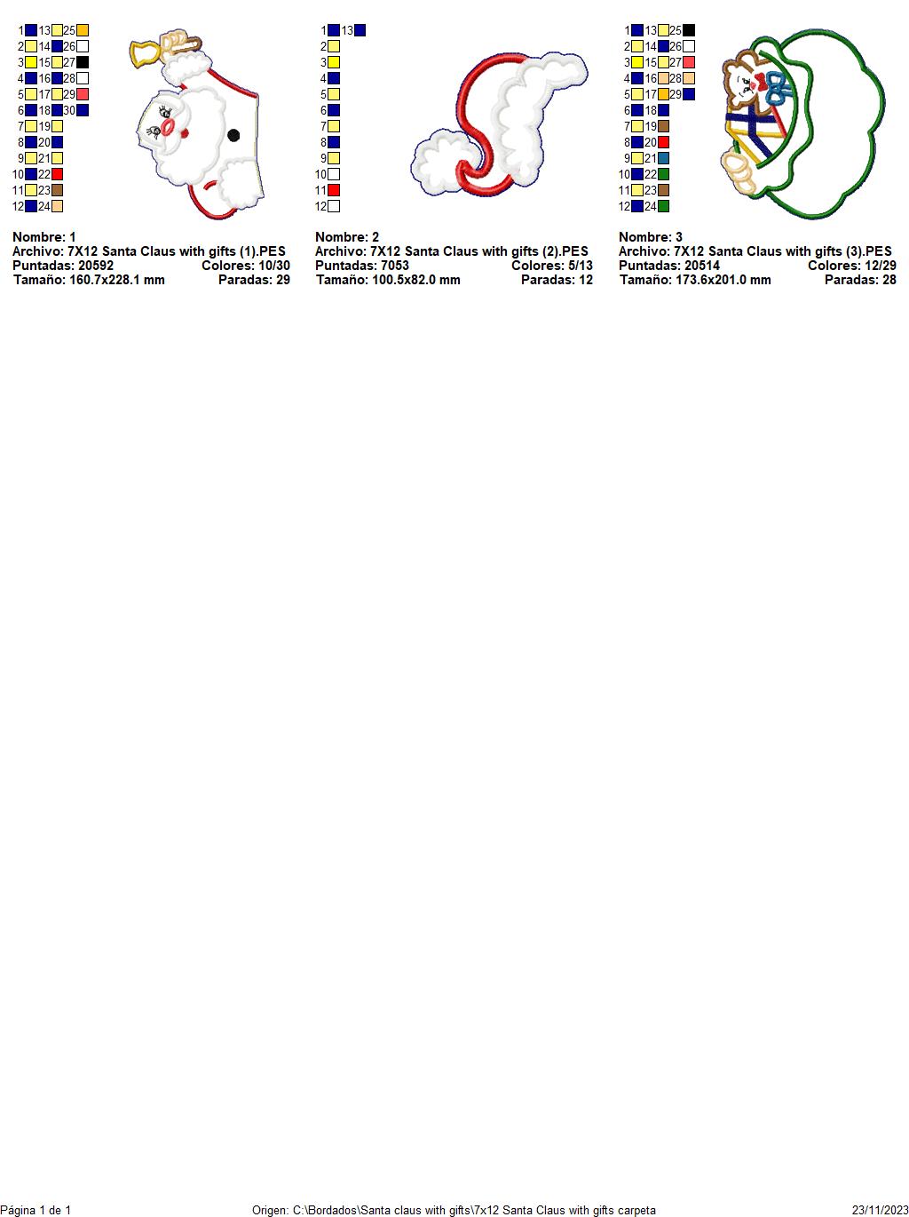 Santa claus with Gifts - ITH Project - Machine Embroidery Design