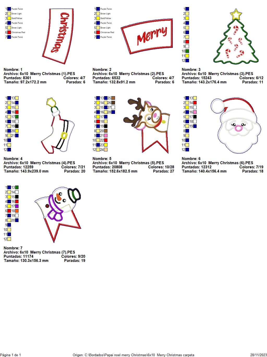 Santa Claus Merry Christmas - ITH Project - Machine Embroidery Design