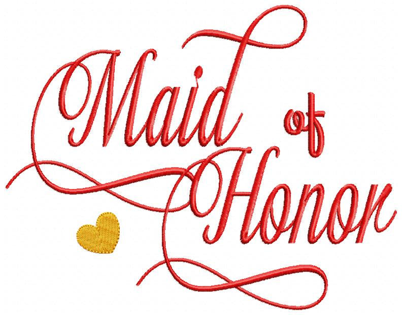 Wedding Party Script Collection – Satin Stitch – Machine Embroidery Design