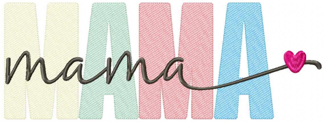 Mama - Sketch Stitch - Machine Embroidery Design