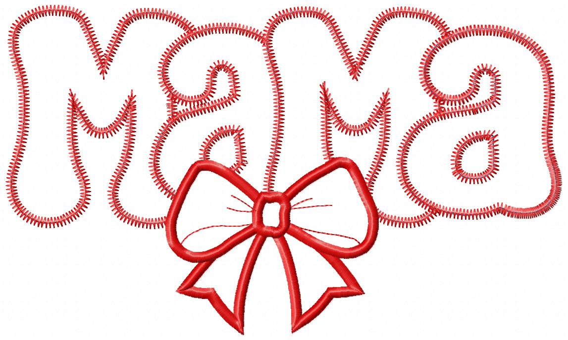 Valentines Mama - Applique - Machine Embroidery Design