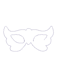 Mardi Gras Mask - Applique - Machine Embroidery Design