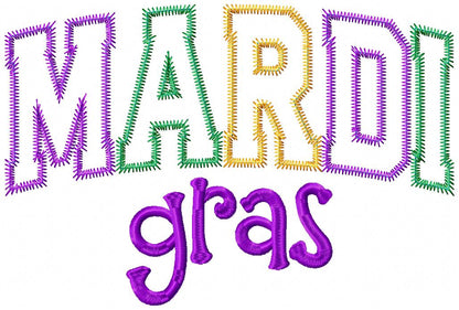 Mardi Gras - Applique - Machine Embroidery Design
