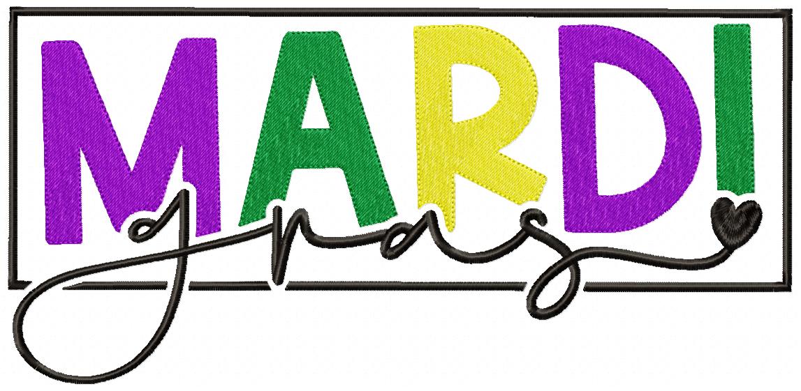 Mardi Gras Joy – Fill Stitch – Machine Embroidery Design