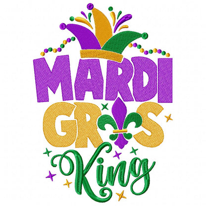 Mardi Gras King - Fill Stitch - Machine Embroidery Design