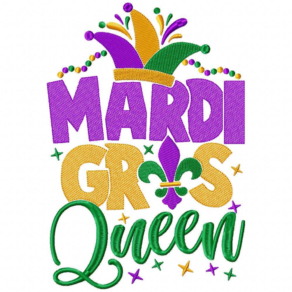 Mardi Gras Queen - Fill Stitch - Machine Embroidery Design