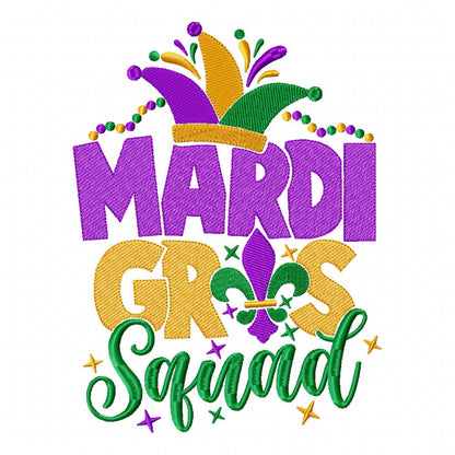 Mardi Gras Squad - Fill Stitch - Machine Embroidery Design