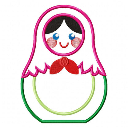 Matrioska - Applique - Machine Embroidery Design