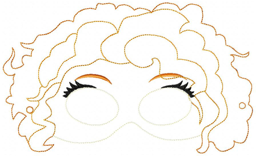 Princess Merida Mask - ITH Project - Machine Embroidery Design