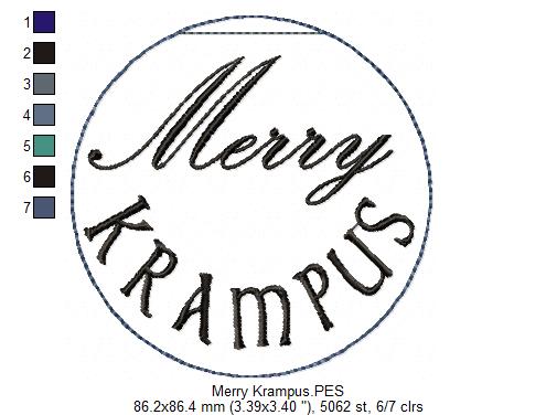 Krampus Tree Ornaments Set - ITH Project - Machine Embroidery Design