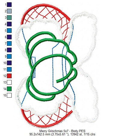 Merry Grinchmas - ITH Project - Machine Embroidery Design