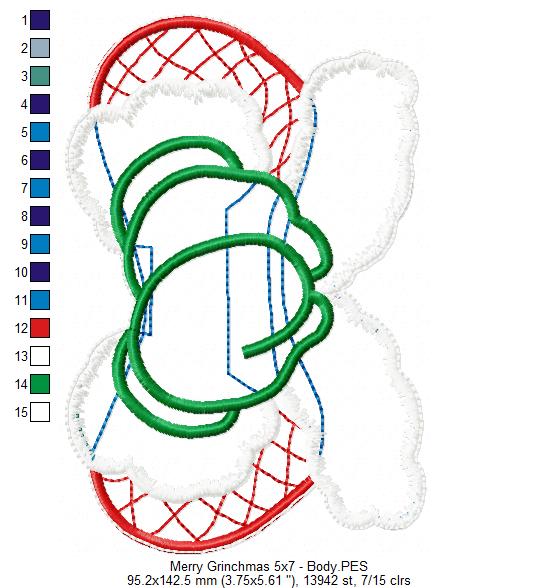 Merry Grinchmas - ITH Project - Machine Embroidery Design