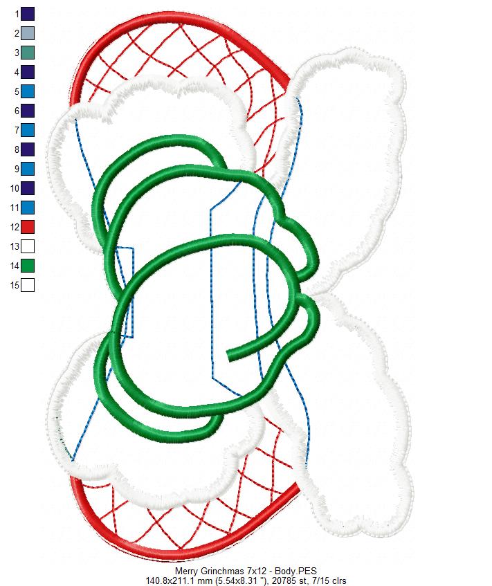 Merry Grinchmas - ITH Project - Machine Embroidery Design