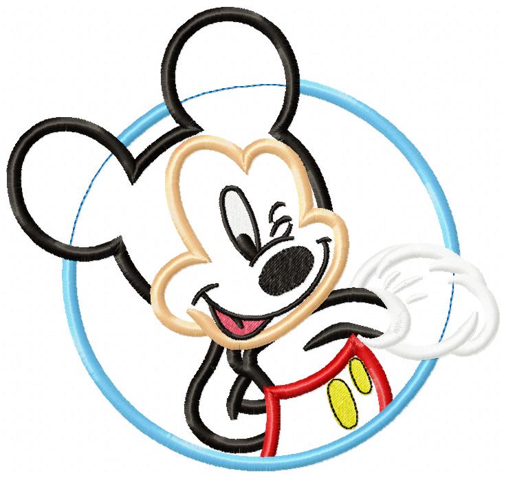 Mouse Boy Frame - Applique - Machine Embroidery Design