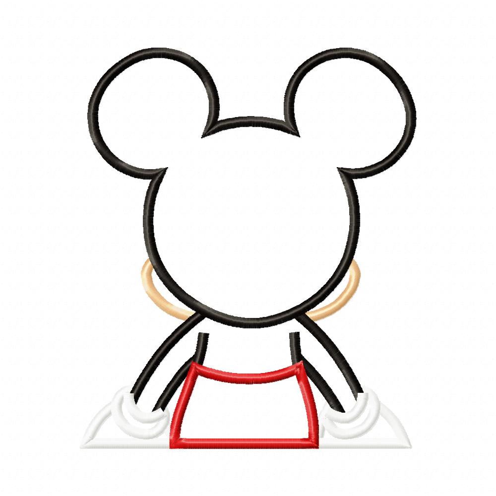 Mickey Mouse Back - Applique - Machine Embroidery Design
