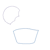 Mouse Ears Boy Cupcake - Applique Machine Embroidery Design