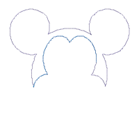Mickey Mouse Face - Applique - Machine Embroidery Design