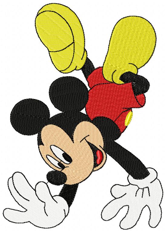 Mouse Boy Upside Down - Fill Stitch - Machine Embroidery Design