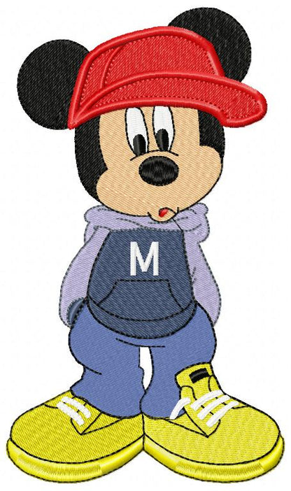 Mouse Boy Whistling - Fill Stitch - Machine Embroidery Design