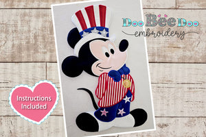 Mickey 4th of July - ITH Project - Machine Embroidery Design