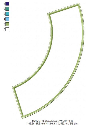 Fall Mickey Garland - ITH Project - Machine Embroidery Design