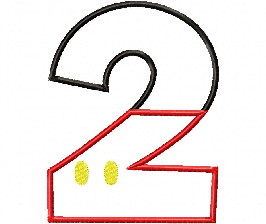 Mouse Boy Birthday Numbers 0-9 Birthday Set Numbers - Applique