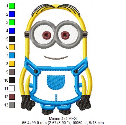 Minions Boy - Applique Embroidery - Machine Embroidery Design