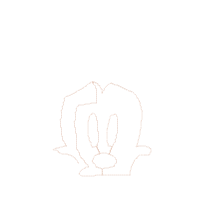 Mouse Girl Looking Over - Fill Stitch - Machine Embroidery Design