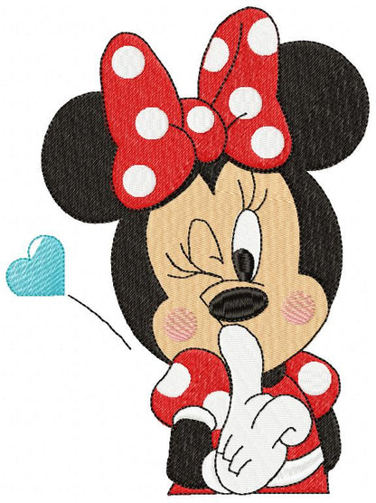 Mouse Girl Shoosh - Fill Stitch - Machine Embroidery Design