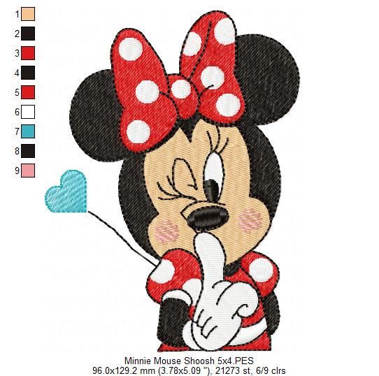 Mouse Girl Shoosh - Fill Stitch - Machine Embroidery Design